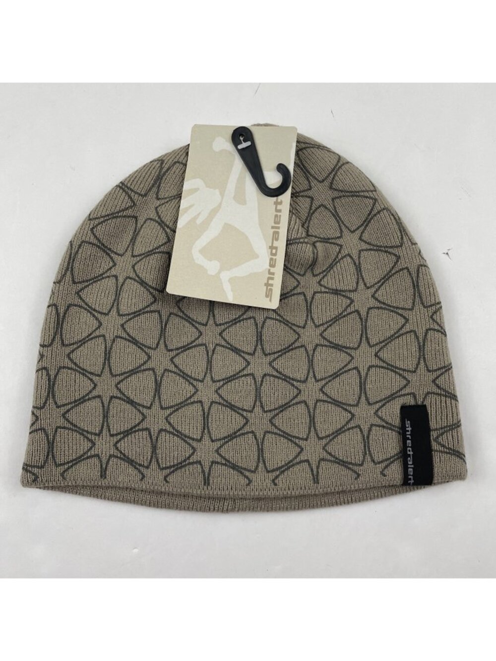 Shred Alert Hat Beanie Men’s OS Knit Compass Grey Ski Outdoors